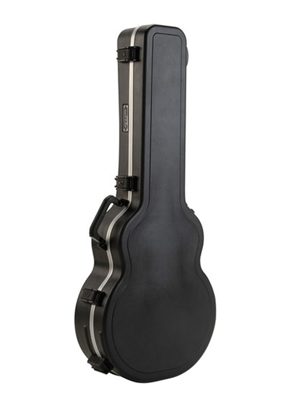 SKB Universal Jumbo Acoustic Shaped Hardshell TSA Latch Over Molded Handle Deluxe Guitar Case, Black