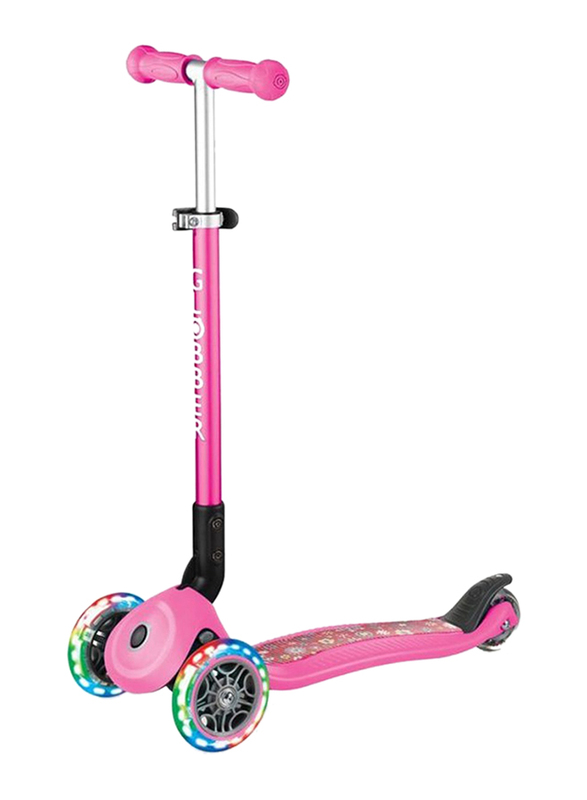 Globber Primo Foldable Fantasy Lights Scooter, Pink