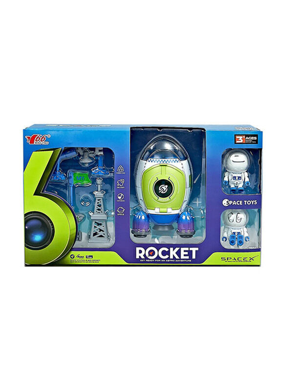 

Ming Ying Space Die Cast Rocket with Light And Music, Ages 3+, Multicolour