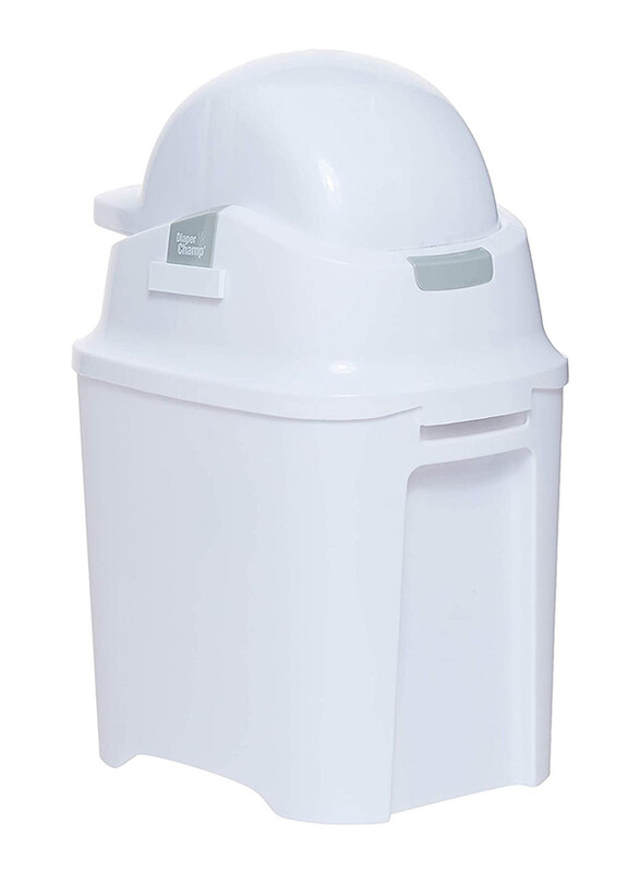 

Diaper Champ One White with Pedal and Handle, White