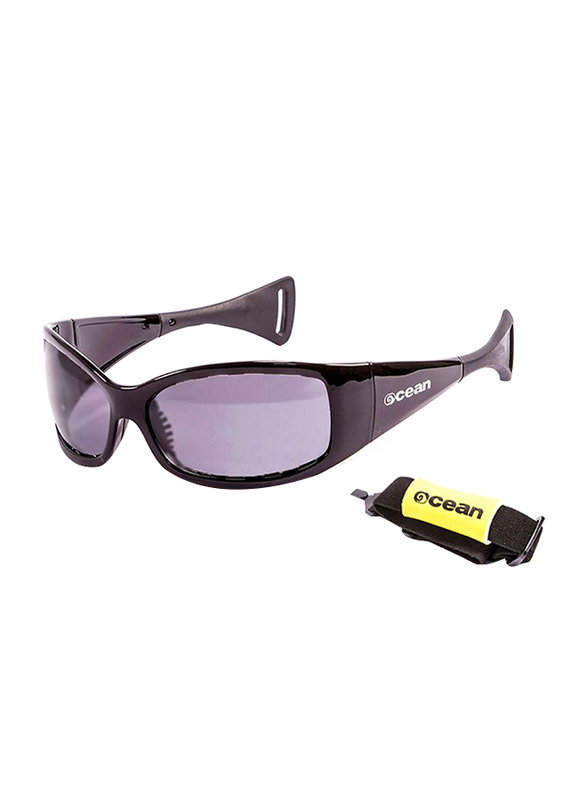 Ocean Glasses Polarized Full Rim Sport Mentawai Sunglasses Unisex, Matte Black, 66/10/135