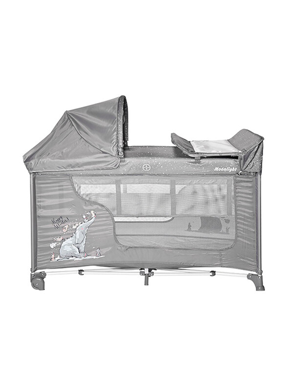 

Lorelli Classic Moonlight Rocker 2 Layers Baby Cot, Grey