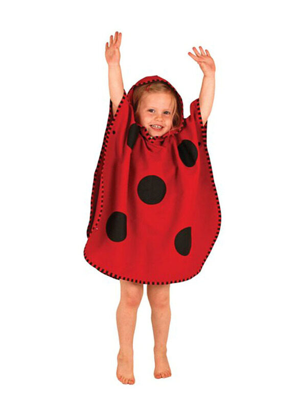 Little Life Ladybird Ultralight Poncho Towel, Red