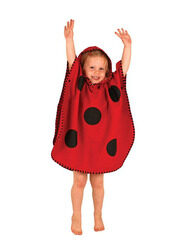 Little Life Ladybird Ultralight Poncho Towel, Red