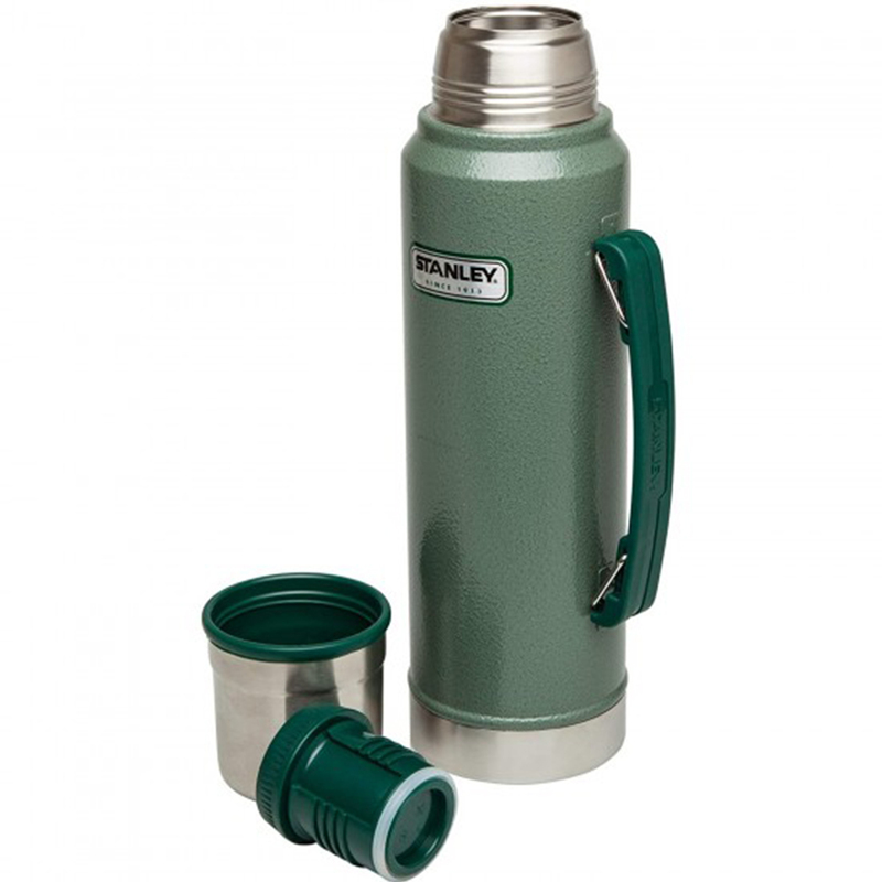Stanley 1 Ltr The Legendary Classic Stainless Steel Vacuum Water Bottle, H. Green