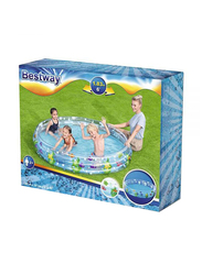 Bestway 3-Ring Deep Dive Swimming Pool, Blue/Clear