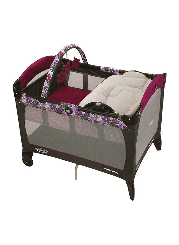 

Graco Pack N Play Reversible Napper & Changer Baby Playard, Pink