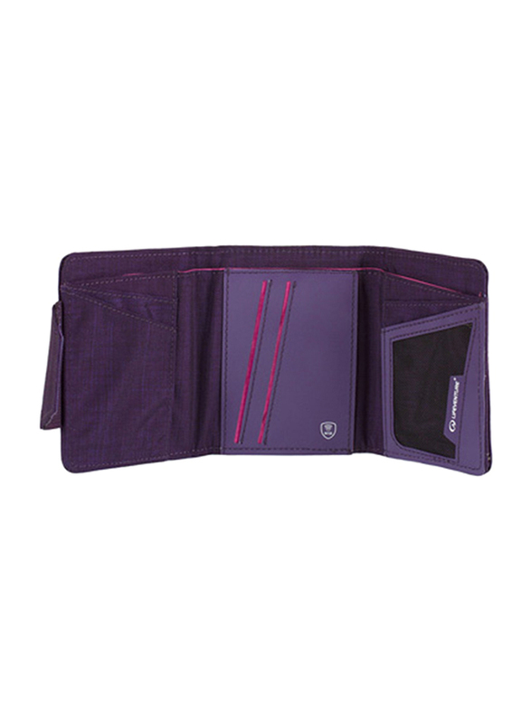 Life Venture Cardura Fabric Currency RFID Wallet Unisex, Purple