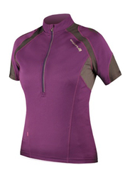 Endura Women Short Sleeve Hummvee Jersey, X-Small, Purple