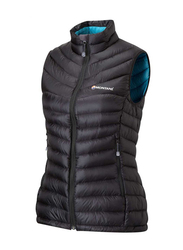 Montane FEM Featherlite Down Vest, Small UK10 / US8 / EUR36, Black