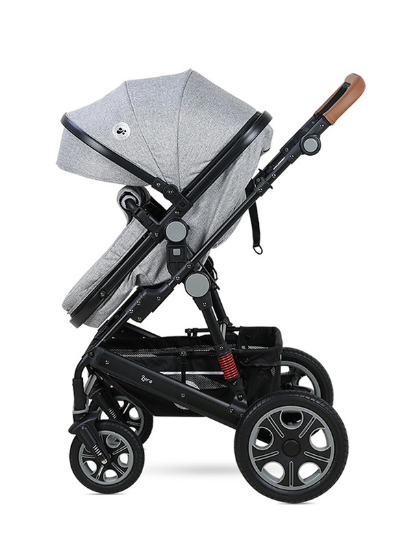 Lorelli Premium Lora Baby Stroller Set, Cool Grey Elephants