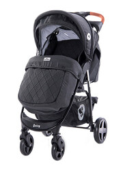Lorelli Classic Daisy + Footcover Baby Stroller, Black