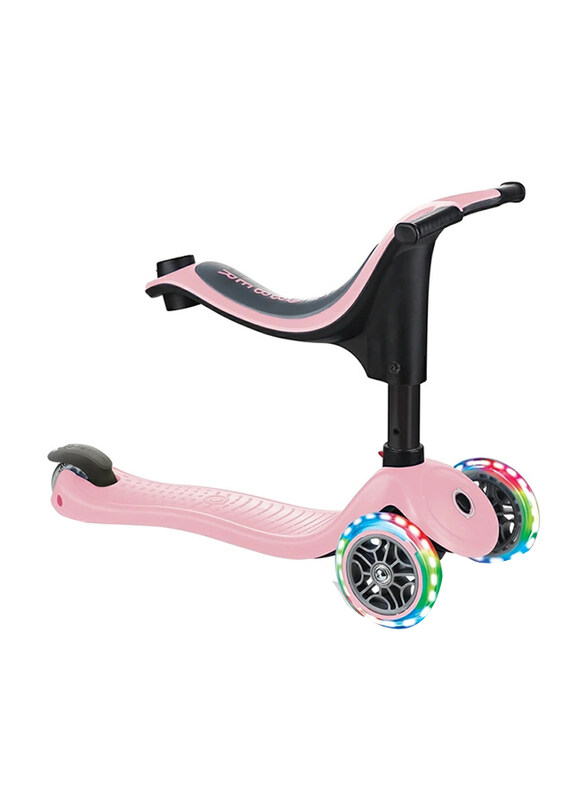

Globber Go-Up Sporty Lights Pastel Pink Scooter, Pastel Pink