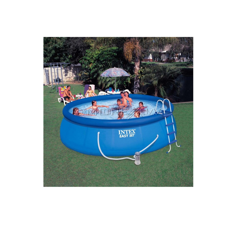 Intex Easy Set Pool With Filter/Ladder/Cover/Patch, 5 Piece, CG-26666, Multicolour