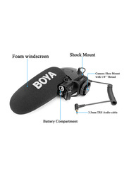 Boya On-Camera Super Cardioid Shotgun Microphone for DSLR, BY-BM3030, Black