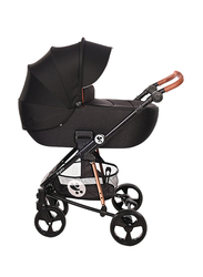 Lorelli Premium 3 in 1 Crysta Baby Stroller, Black Diamond