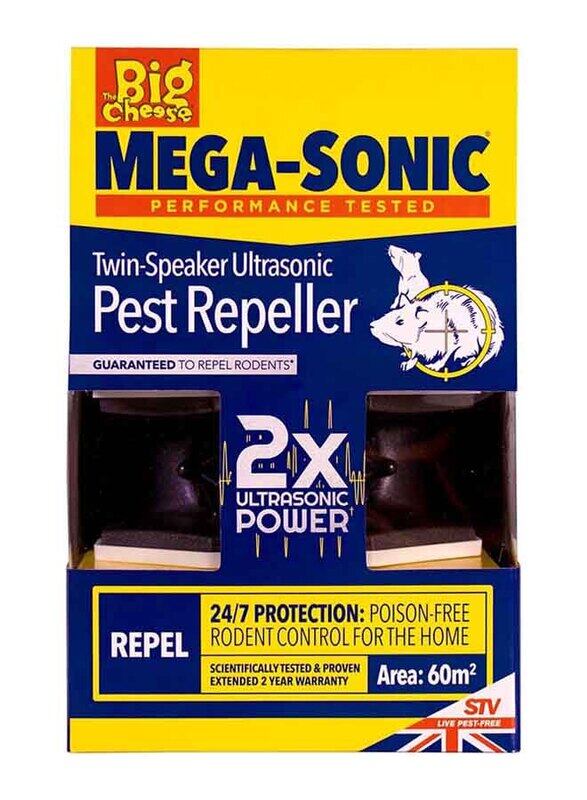 

Stv Mega-Sonic Twin-Speaker Pest Repeller, Black