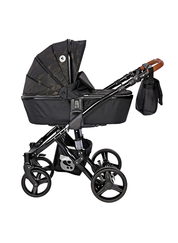 Lorelli Classic Rimini Baby Stroller with Mama Bag, Forest Green/Black