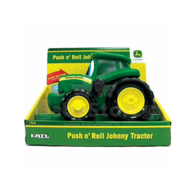 

John Deere Push & Roll Johnny Tractor, Green/ Yellow, Ages 2+