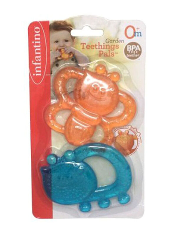 

Infantino Garden Teethings Pals, Blue/Orange