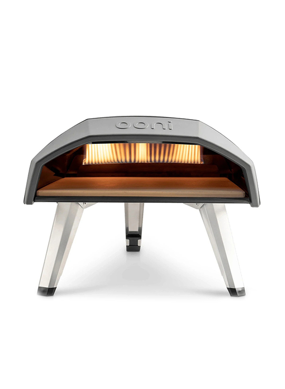 Ooni Koda Gas-Powered Outdoor Pizza Oven, Black/Silver