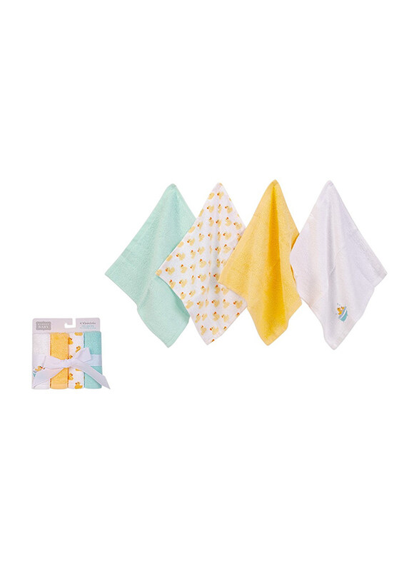 

Hudson Baby Duck Washcloths Woven Terry, 4 Pieces, Multicolour