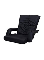 Paradiso Floor Chair Ives W- Leather Cover, Black