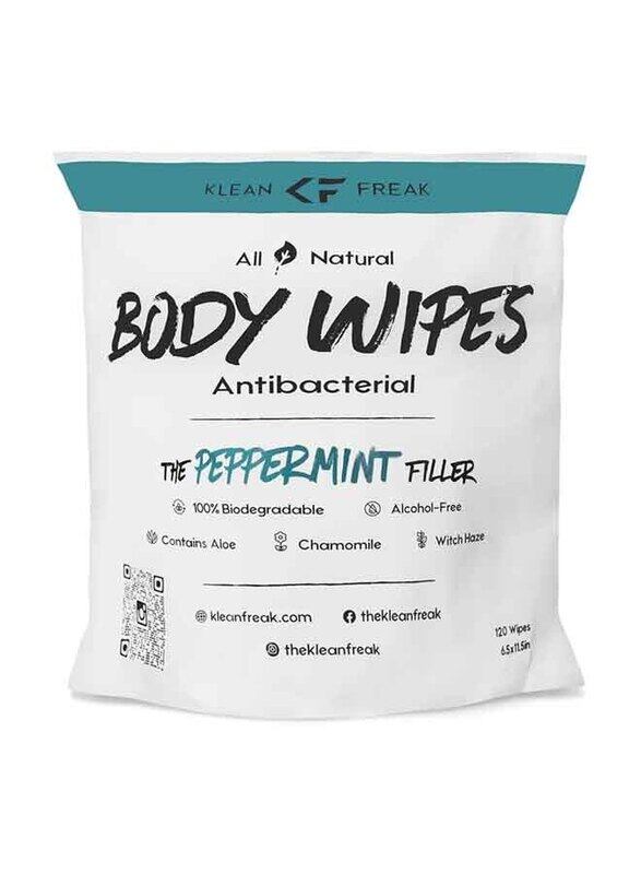 

Klean Freak 120-Piece The Filler Peppermint Body Wipes, White