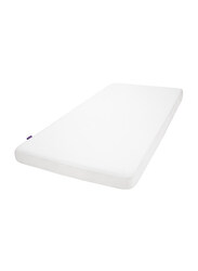 Clevamama Brushed Cotton Fitted Waterproof Mattress, Cot Bed 70 x 140 x 15cm, White
