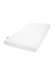 Clevamama Brushed Cotton Fitted Waterproof Mattress, Prot Cot 60 x 120 x 15cm, White