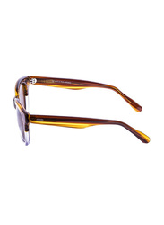 Ocean Glasses San Clemente Polarized Full-Rim Square Light Brown & White Frame Sunglasses Unisex, Brown Lens