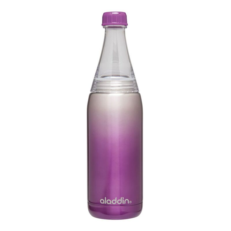 Aladdin 600ml Fresco Stainless Steel Vacuum Twist & Go Bottle, Purple