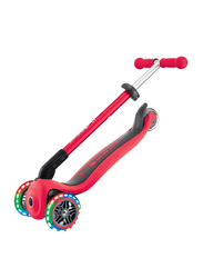 Globber Primo Foldable Lights Scooter, Red