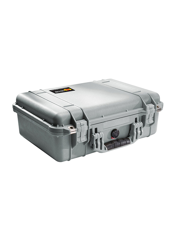 Pelican 1500 WL/WF Protector Case with Foam, Silver