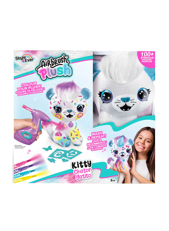 

Canal Toys Airbrush Plush Kitty Colouring Kit, 127 Pieces, Ages 6+