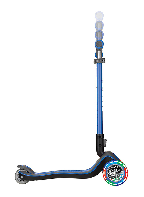 Globber Elite Deluxe Lights Scooter, Navy Blue