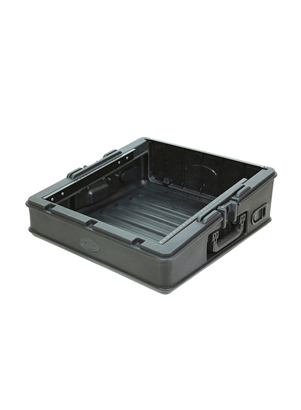 SKB 10 RU Top Mixer Steel Rails Hard Top L/R Access Doors Roto-Molded Rack, Black