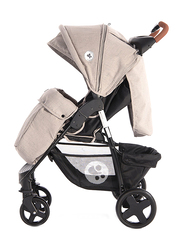 Lorelli Classic Daisy + Footcover Baby Stroller, String Beige/Black