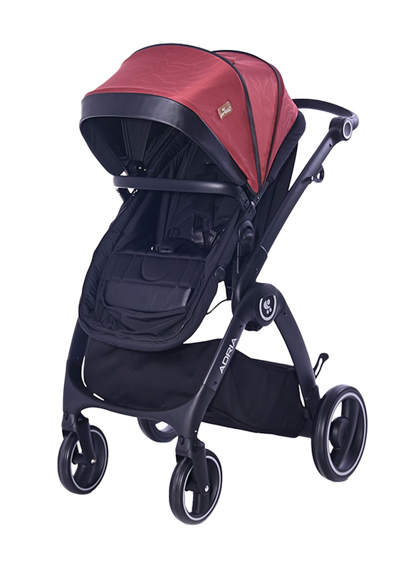 Lorelli Premium Adria Baby Stroller, Black/Red