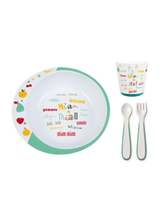 Tigex Microwave Tableware Feeding Set, Multicolour