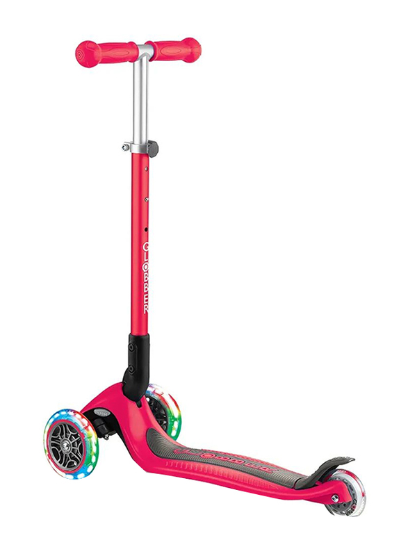 Globber Primo Foldable Lights Scooter, Red