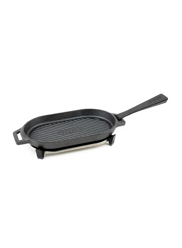 Ooni Cast Iron Grizzler Pan, Black