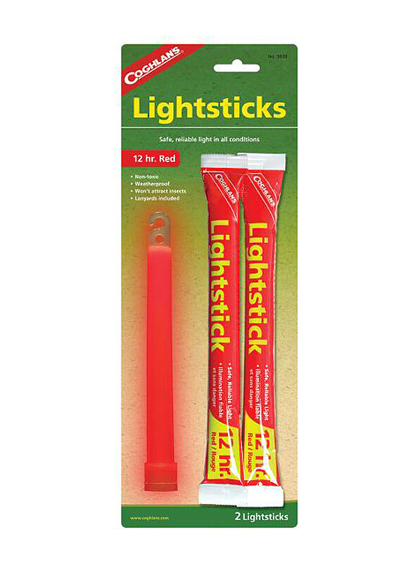 Coghlans Snaplights 12 Hrs Lightsticks, 2 Piece, Red