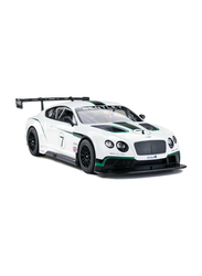 Rastar Bentley GT3 Performance Remote Control Car, 1:14 Scale, White, Ages 6+