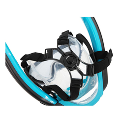 Bestway Hydro Pro Flowtech Full Face Snorkeling Mask, Small/Medium, Blue/Black
