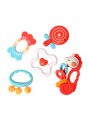 Baby Care Baby Rattle Teether Set, 5 Pieces, Multicolour