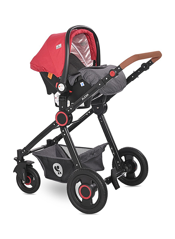 Lorelli Premium Alexa Baby Stroller Set, Cherry Red