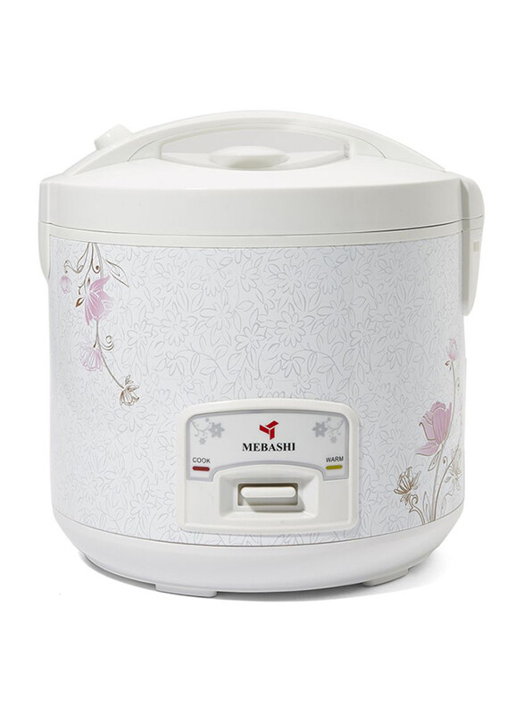 

Mebashi 2.8L Electric Rice Cooker, 1000W, ME-RC728, White/Pink