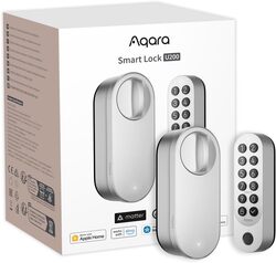 Aqara Smart Lock U200 (Fingerprint Keypad Included), Matter over Thread, Keyless Entry Door Lock with Apple Home Key and Rechargeable Battery, Supports Apple Home, Alexa and SmartThings (Silver)