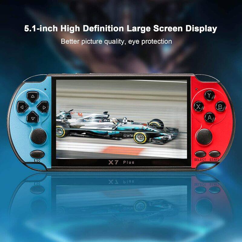 5.1inch X7 Plus Video Game Console Handheld Game Players Double Rocker 8GB Memory Built in 1000 Games MP5 Game Controller